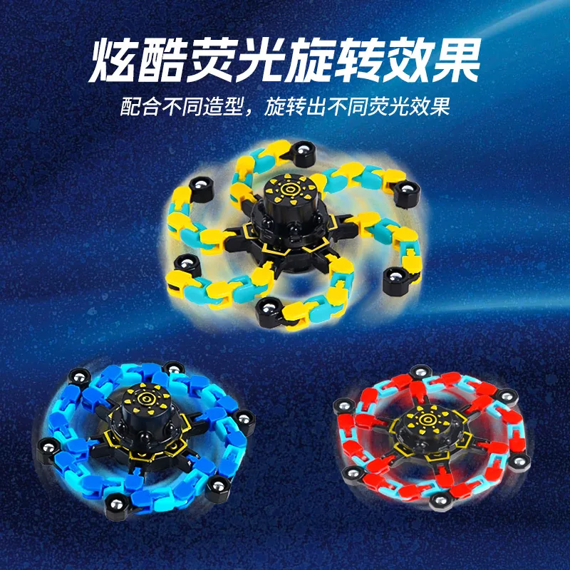 Brain-teaser toys, finger spinners, mechanical spinners, transforming spinners, spinning tops, finge view 3