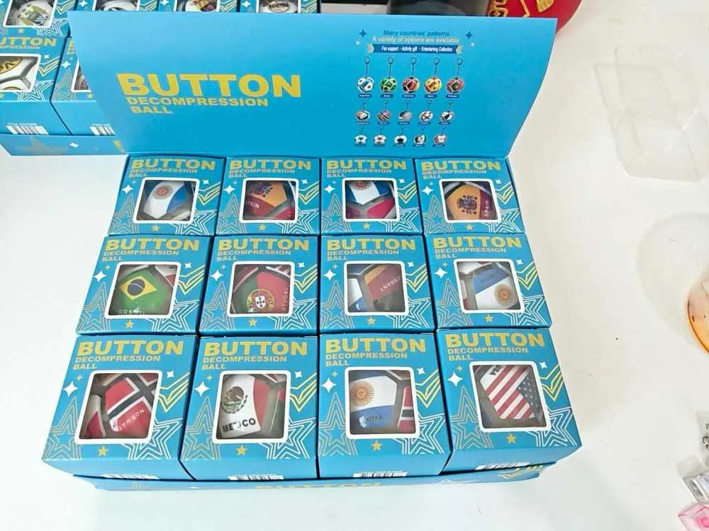 Wholesale of Cross-Border Soccer-Themed Stress Relief Button Balls, Hand and Fingertip Stress Relief